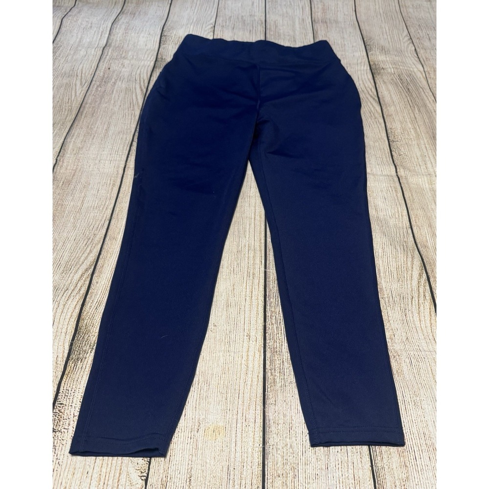 POPFIT Pop Fit Leggings Navy Blue with Pockets 24" Inseam Sz 2XL EXCELLENT Tub32